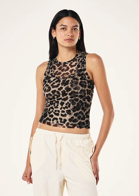 Discovery Mesh Top | Leopard