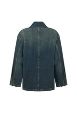 Drew Denim Jacket | Dirty Indigo Blue