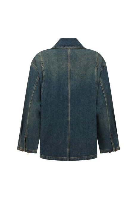 Drew Denim Jacket | Dirty Indigo Blue