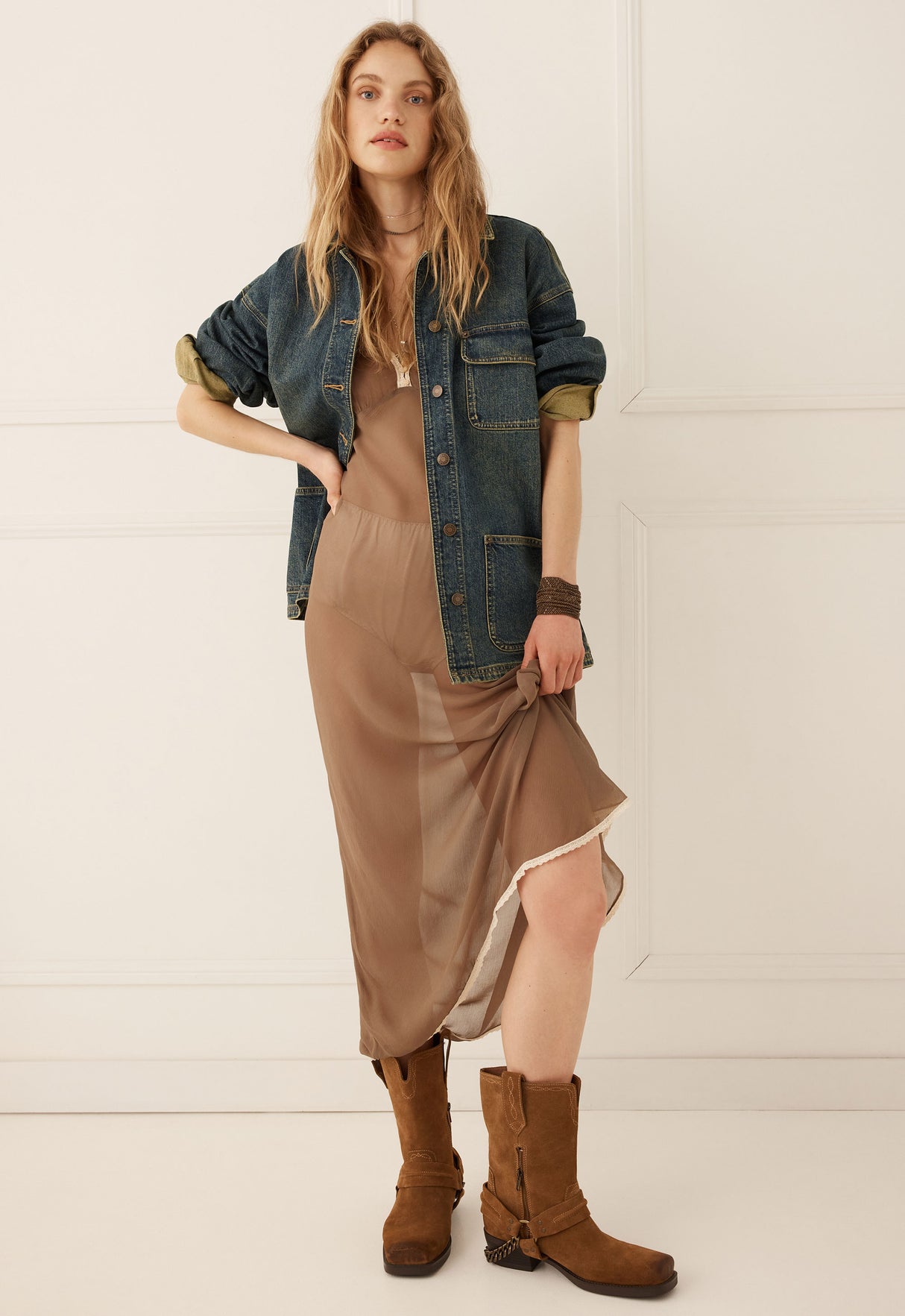 Drew Denim Jacket | Dirty Indigo Blue