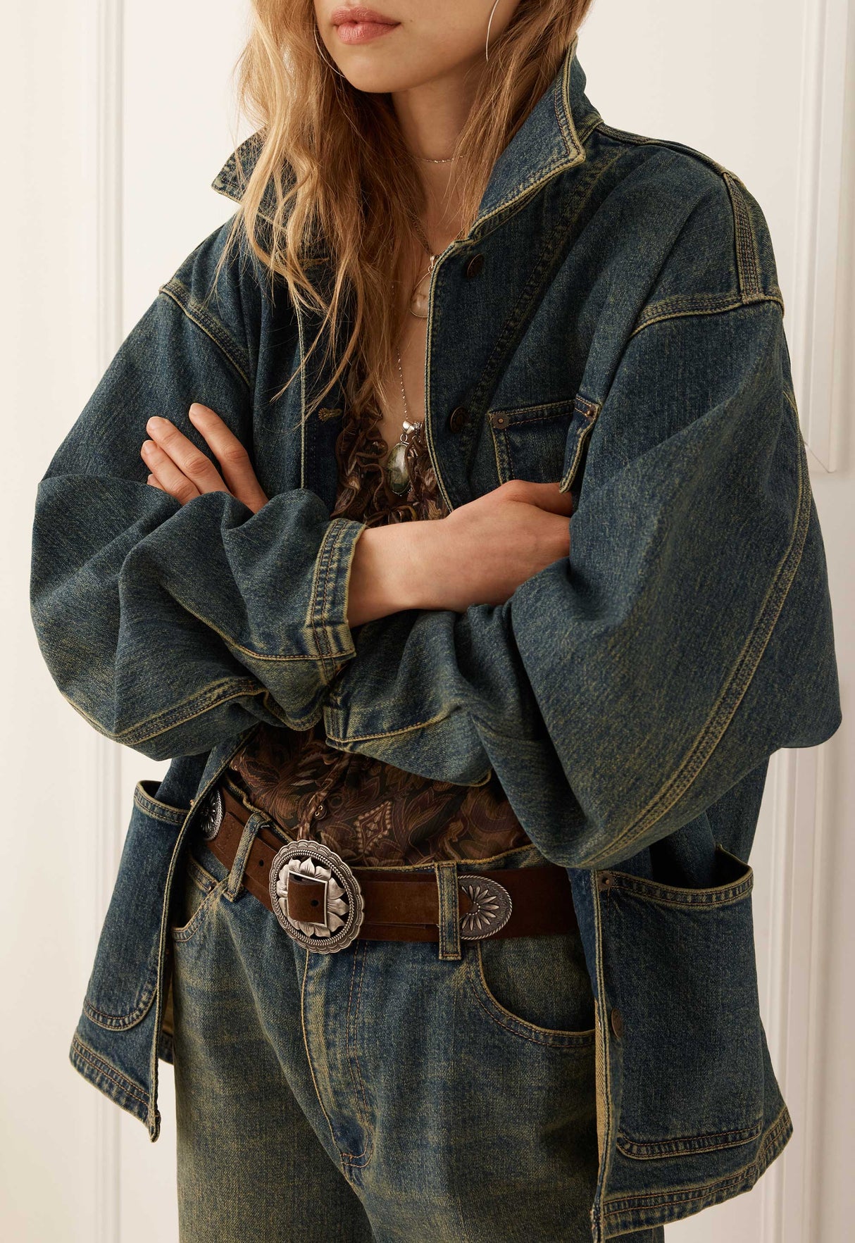 Drew Denim Jacket | Dirty Indigo Blue