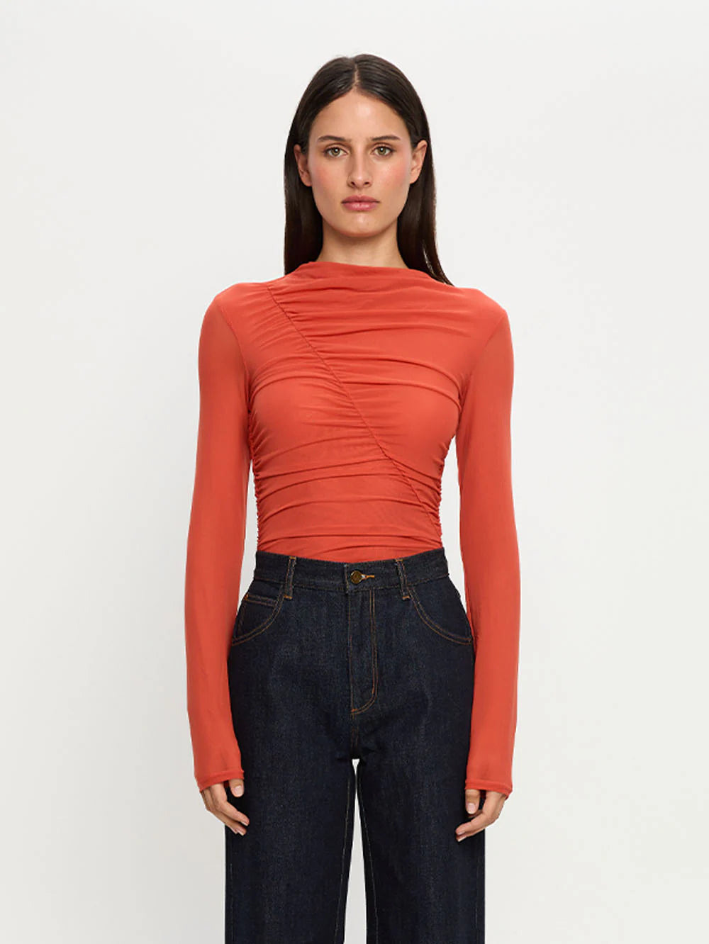 Dylan Mesh Top | Red