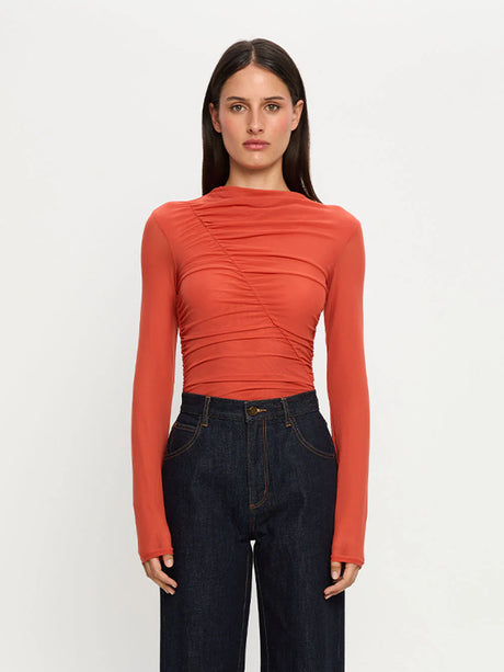 Dylan Mesh Top | Red
