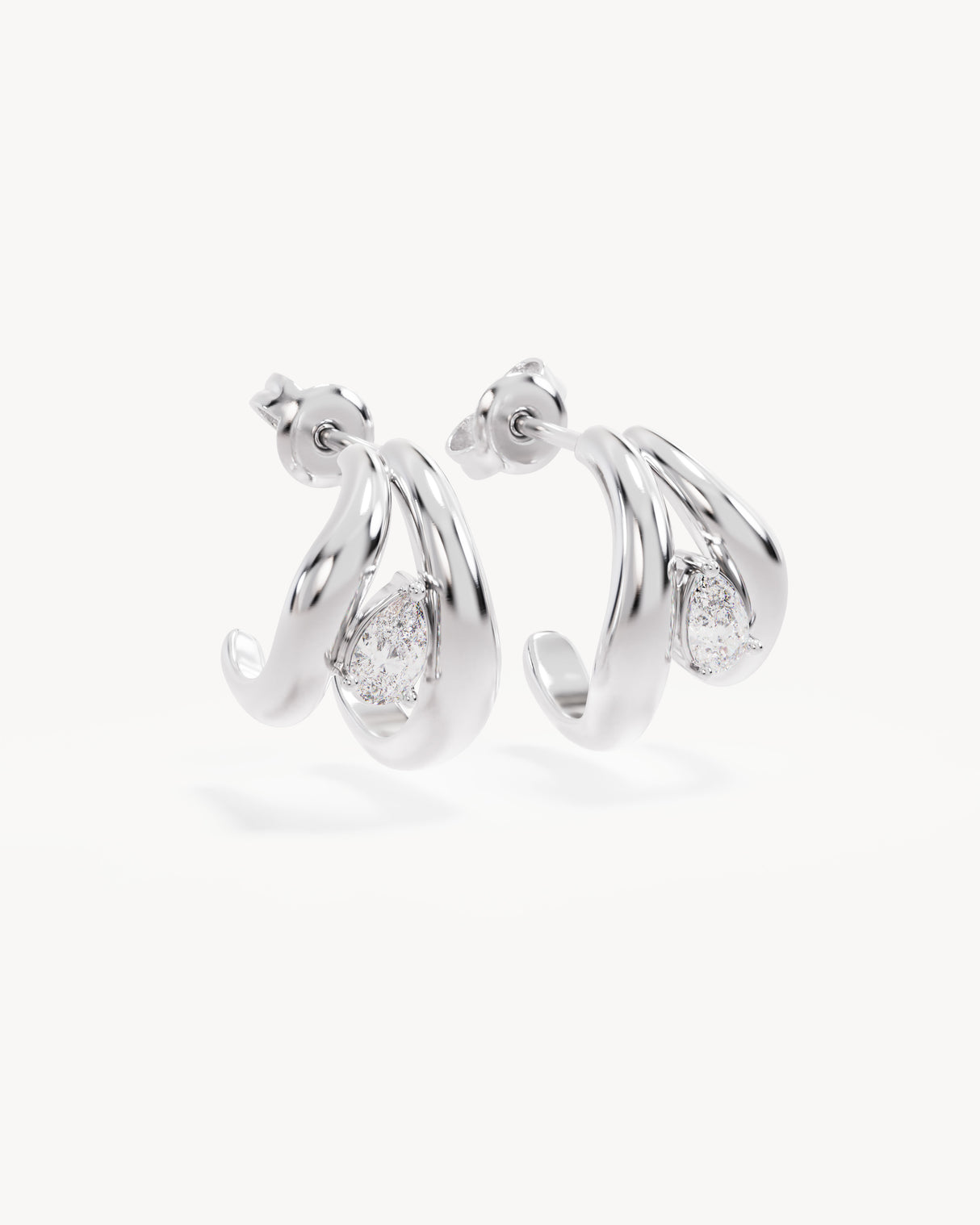 Stirling Silver Celestial Path Hoops