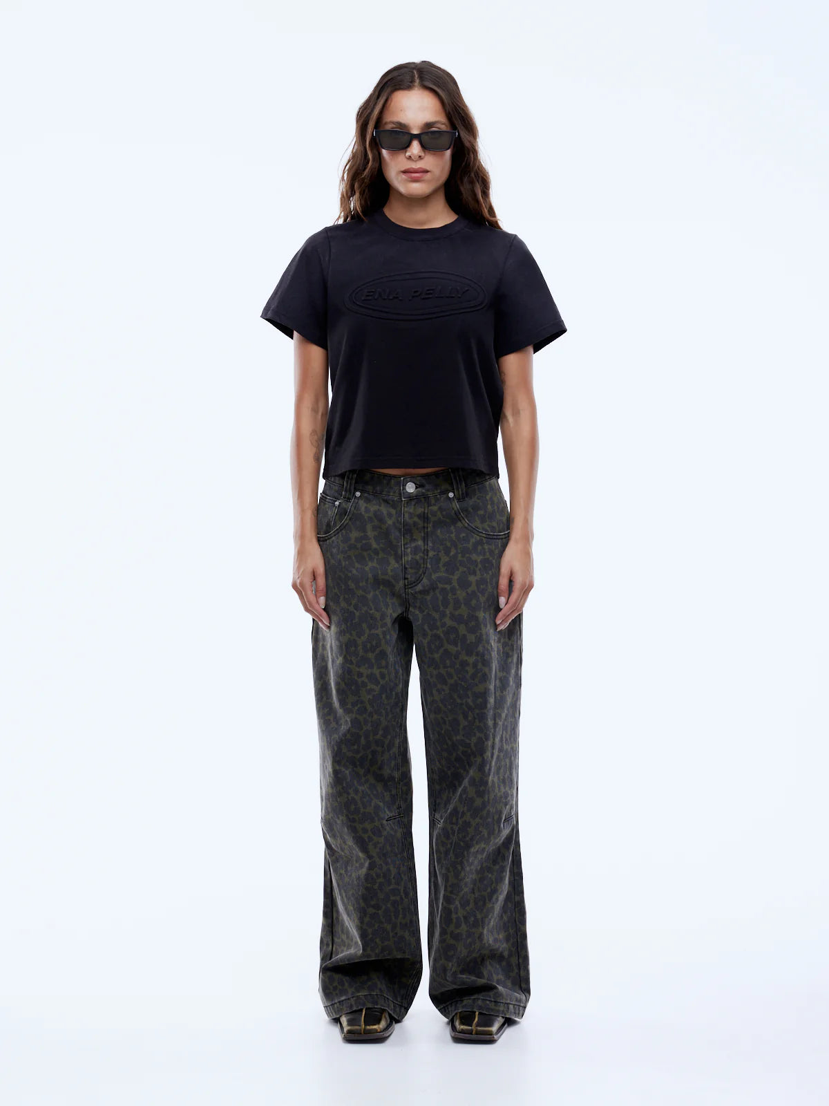 Evie Denim Jean | Dark Leopard