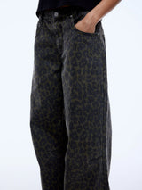 Evie Denim Jean | Dark Leopard