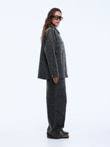 Evie Denim Overshirt | Dark Leopard