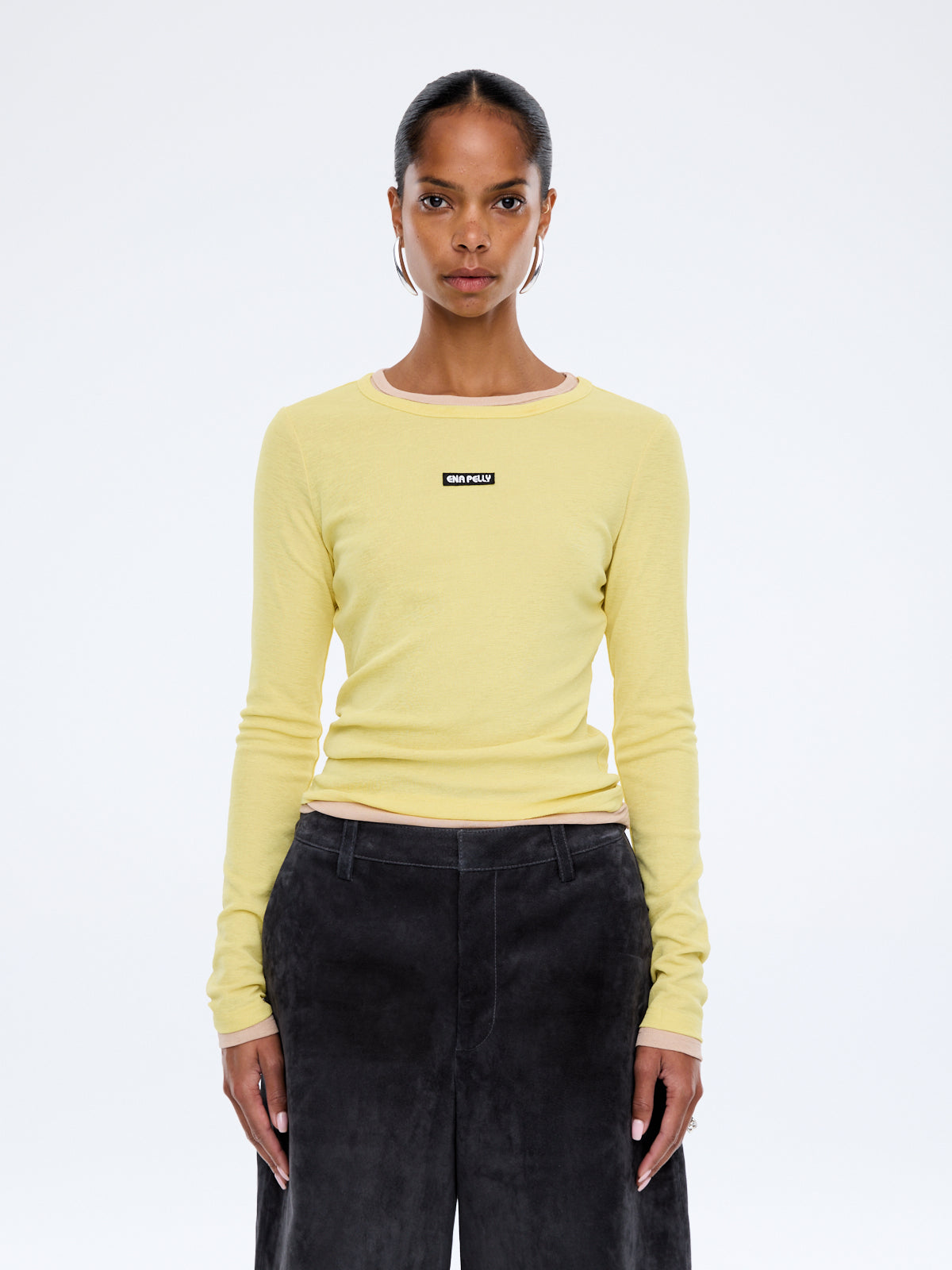 Blair Long Sleeve Top | Celestial Yellow/Oat