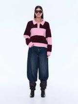 Mikaela Knit Sweater | Cherry Stripe