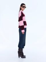 Mikaela Knit Sweater | Cherry Stripe