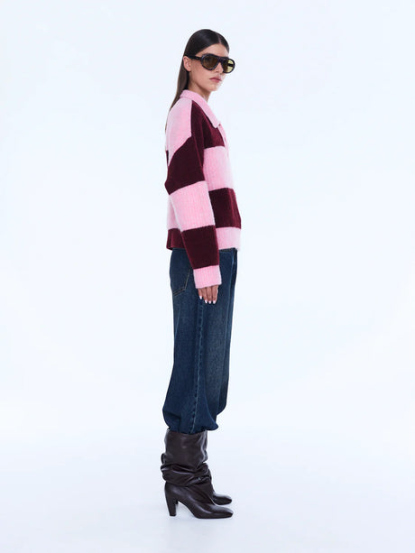 Mikaela Knit Sweater | Cherry Stripe