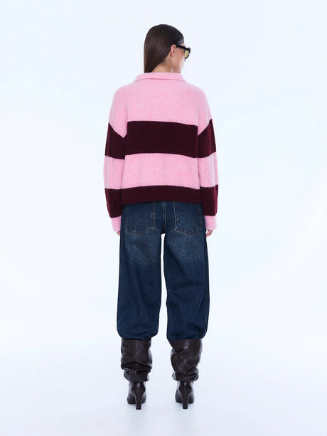 Mikaela Knit Sweater | Cherry Stripe