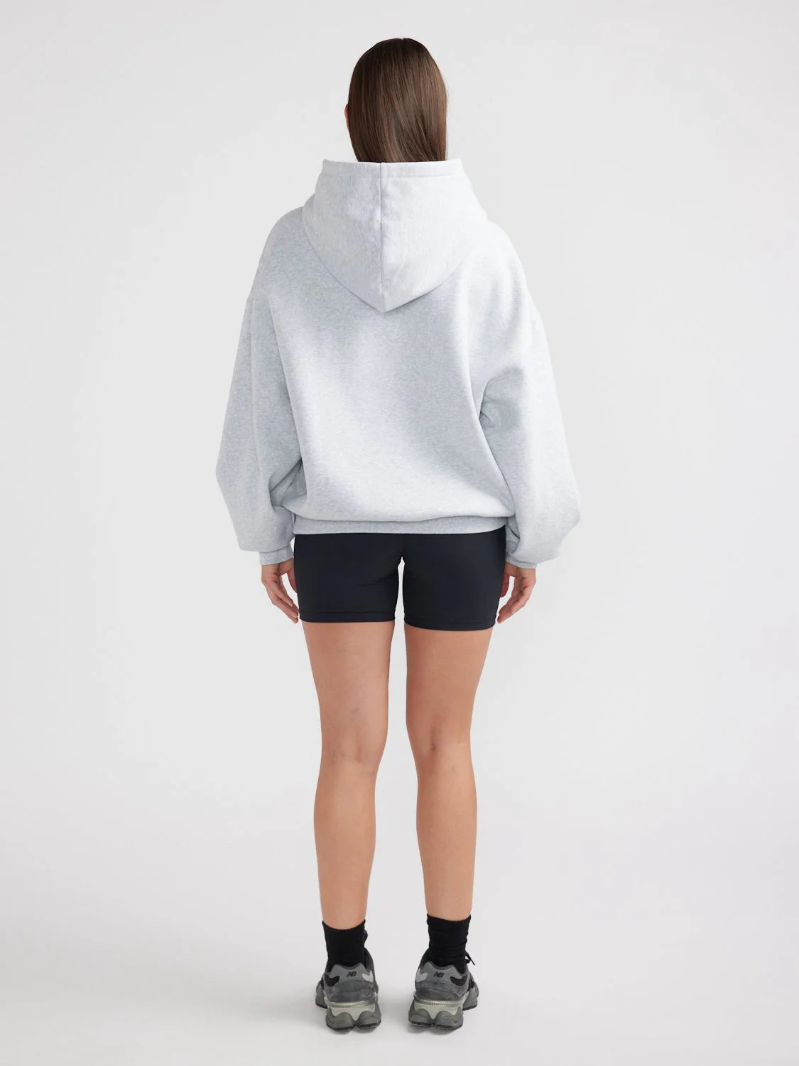 Collegiate Oversized Hoodie | Mid Grey Male