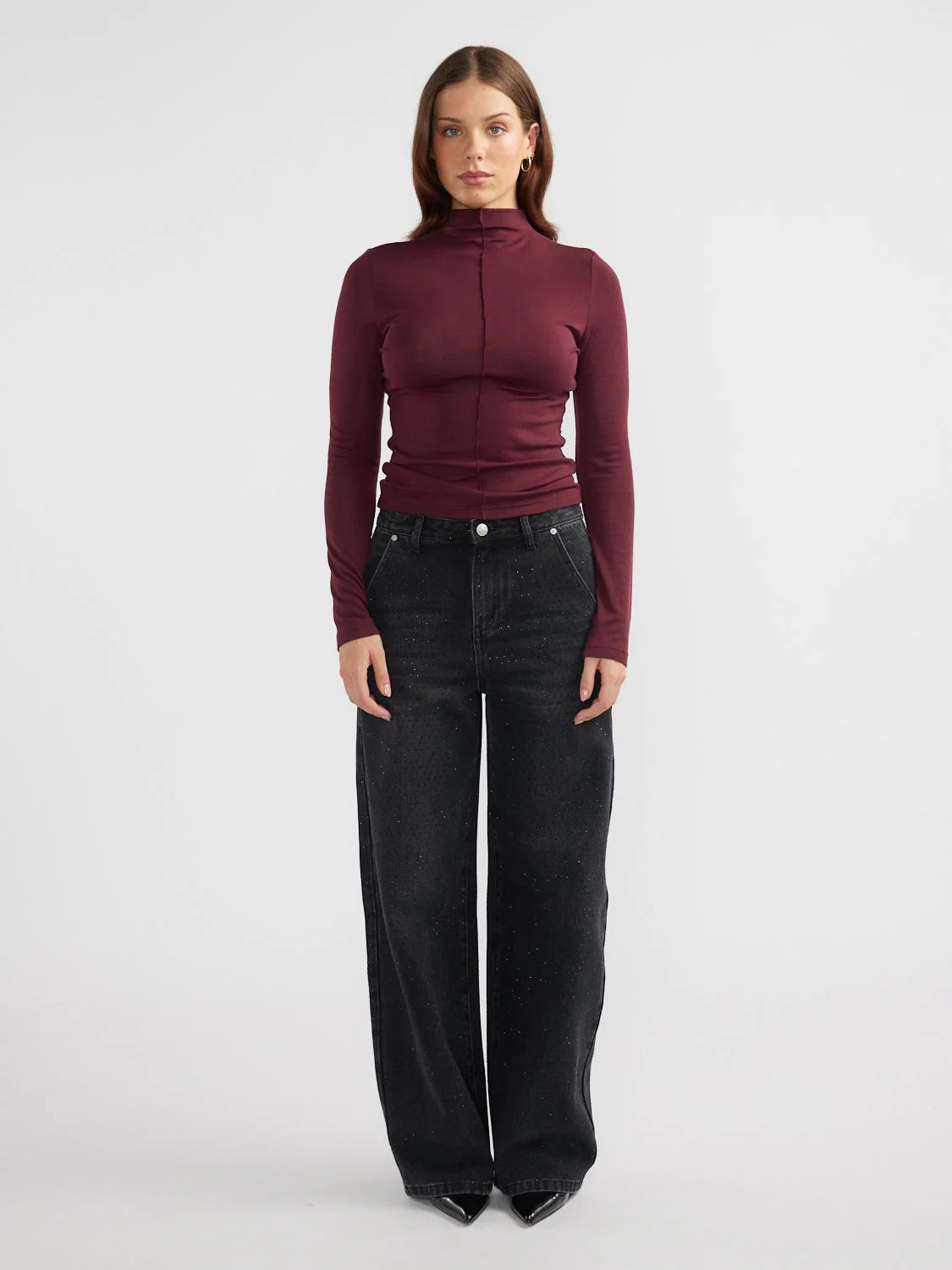 Skye Longsleeve Top | Plum