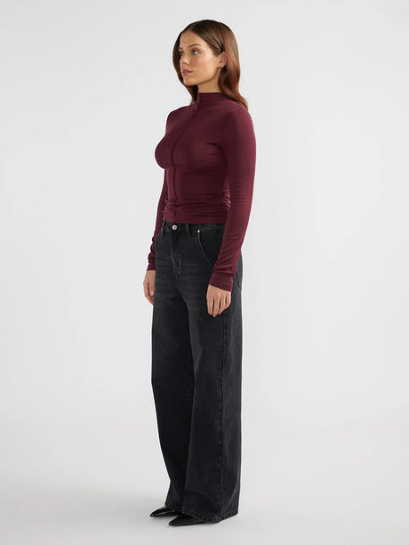 Skye Longsleeve Top | Plum
