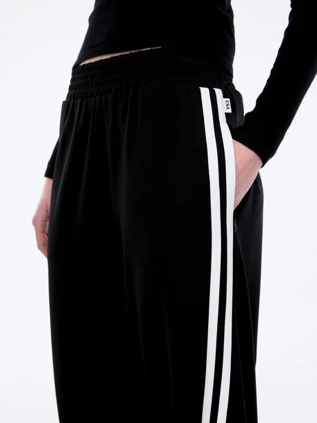 Valentina Stripe Pant | Black/Off WHite