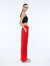Piper Stripe Pant | Flame Red