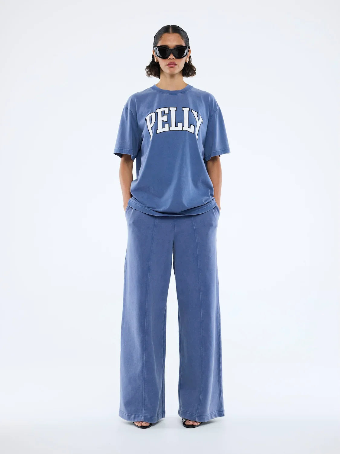 Jessie Oversized Tee Varsity | Indigo Wash