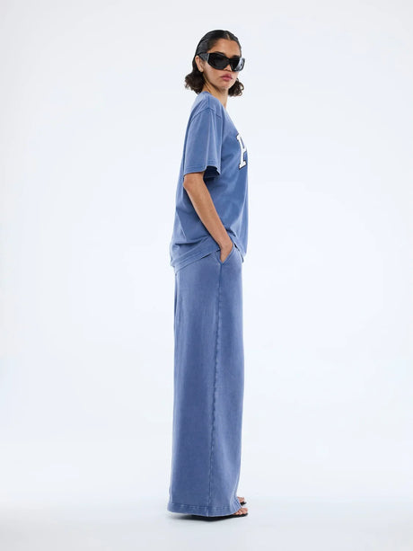 Jessie Oversized Tee Varsity | Indigo Wash