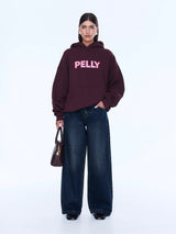 Cassie Oversized Hoodie | Deep Cherry/Pelly