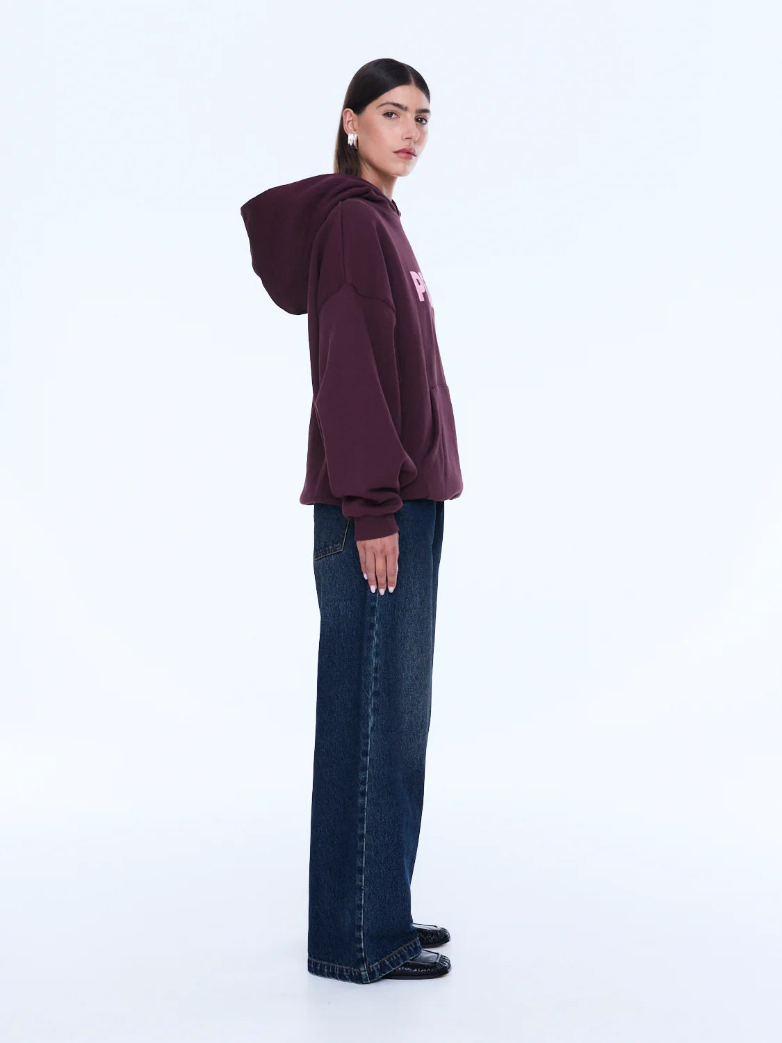 Cassie Oversized Hoodie | Deep Cherry/Pelly