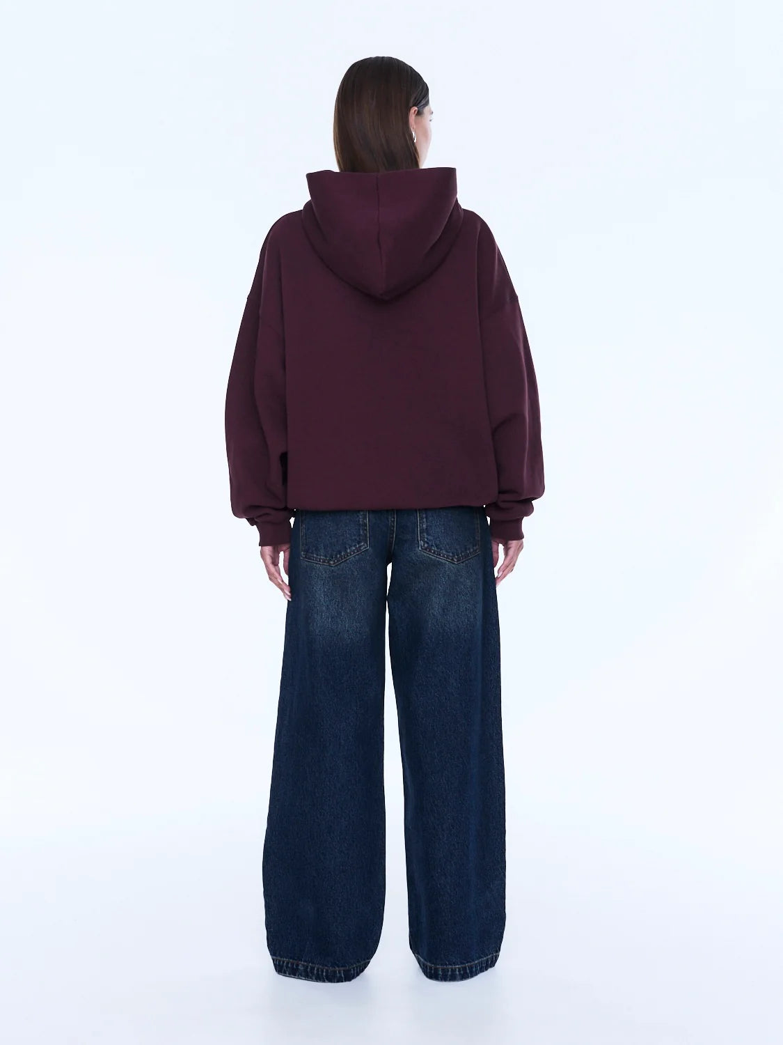 Cassie Oversized Hoodie | Deep Cherry/Pelly