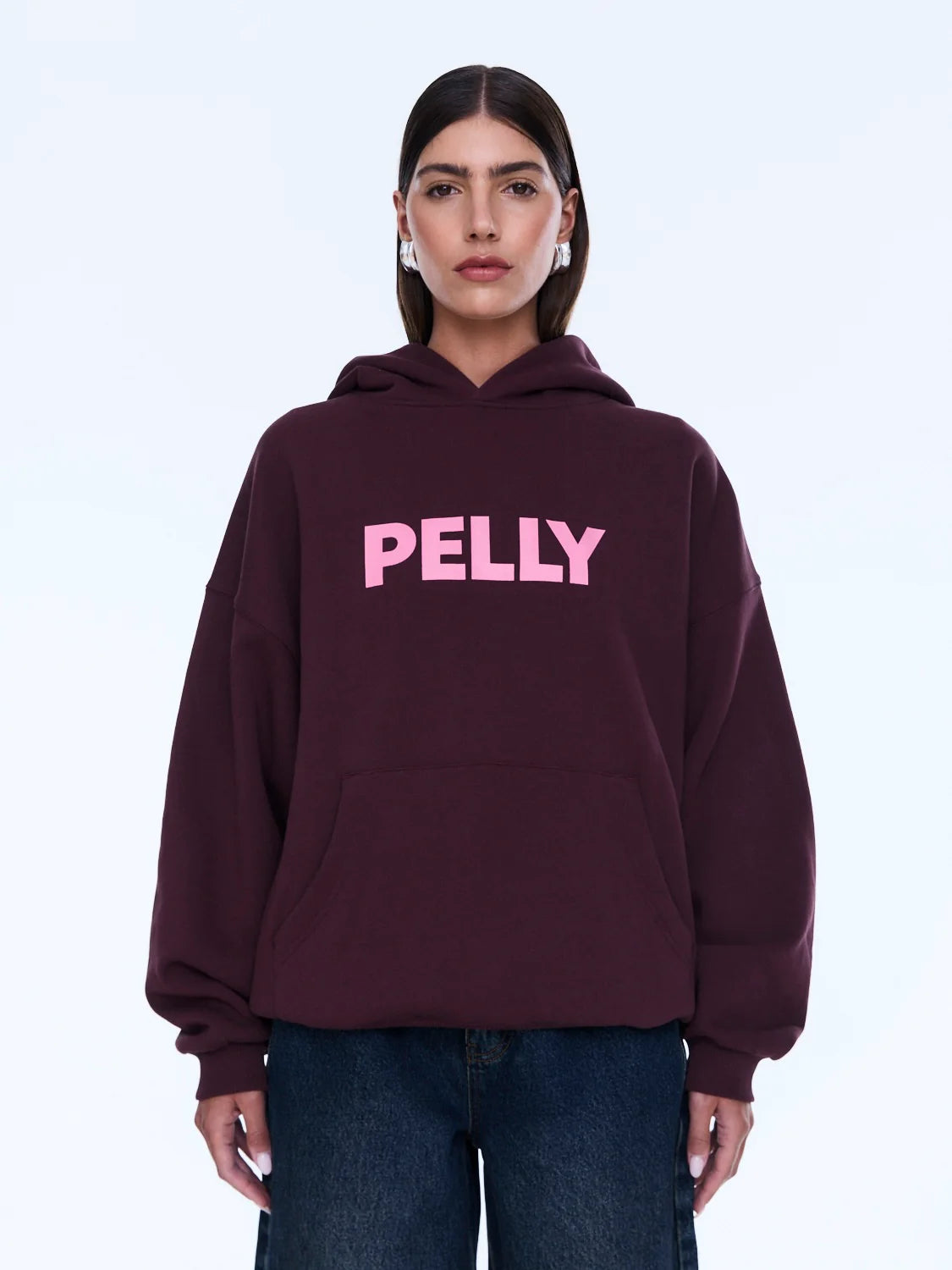 Cassie Oversized Hoodie | Deep Cherry/Pelly