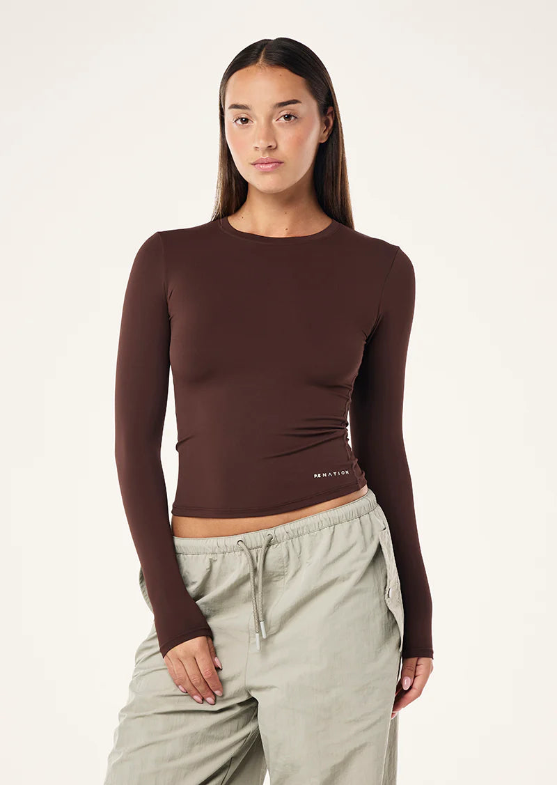 Foundation Long Sleeve Tee | Mahogany