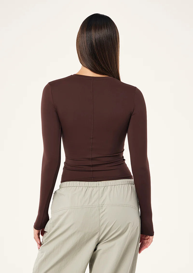 Foundation Long Sleeve Tee | Mahogany