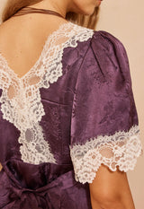 Lasiandra Lace Mini Dress | Ink Purple