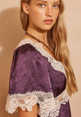 Lasiandra Lace Mini Dress | Ink Purple