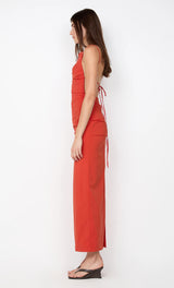 Allira Tuck Maxi Dress | Burnt Orange