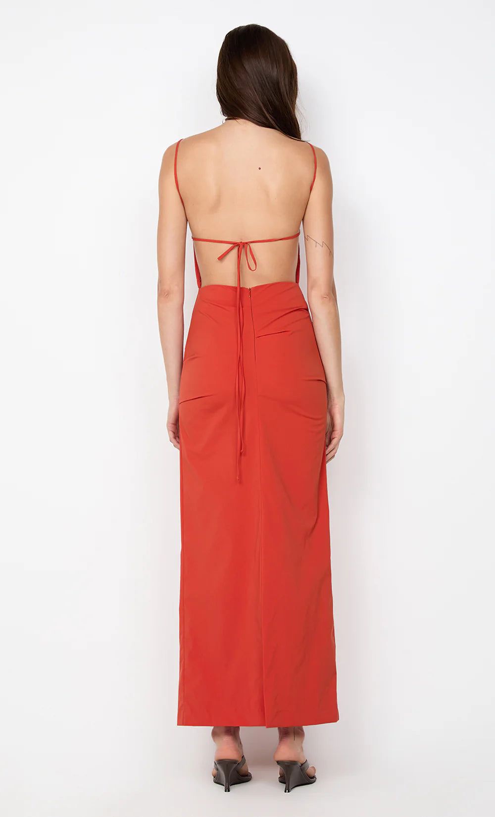Allira Tuck Maxi Dress | Burnt Orange