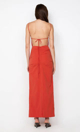 Allira Tuck Maxi Dress | Burnt Orange