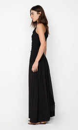 Sabrine Asym Maxi Dress | Black