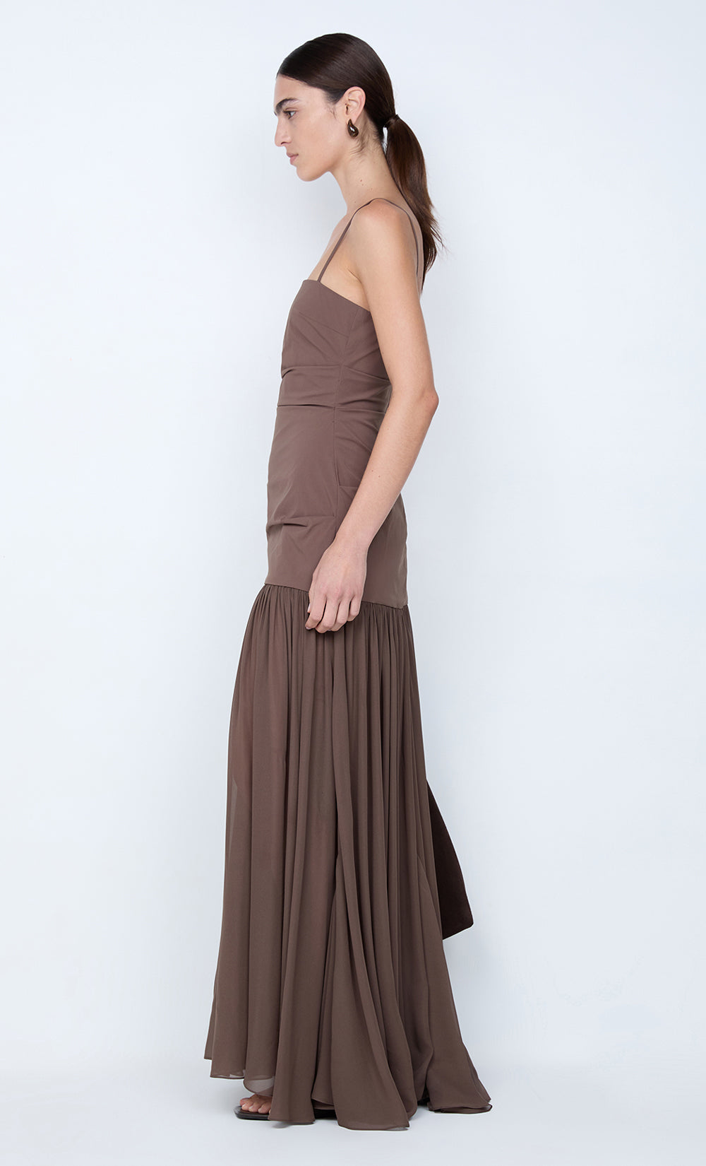 Reid Drop Waist Maxi Dress | Milk Chocolate
