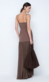 Reid Drop Waist Maxi Dress | Milk Chocolate