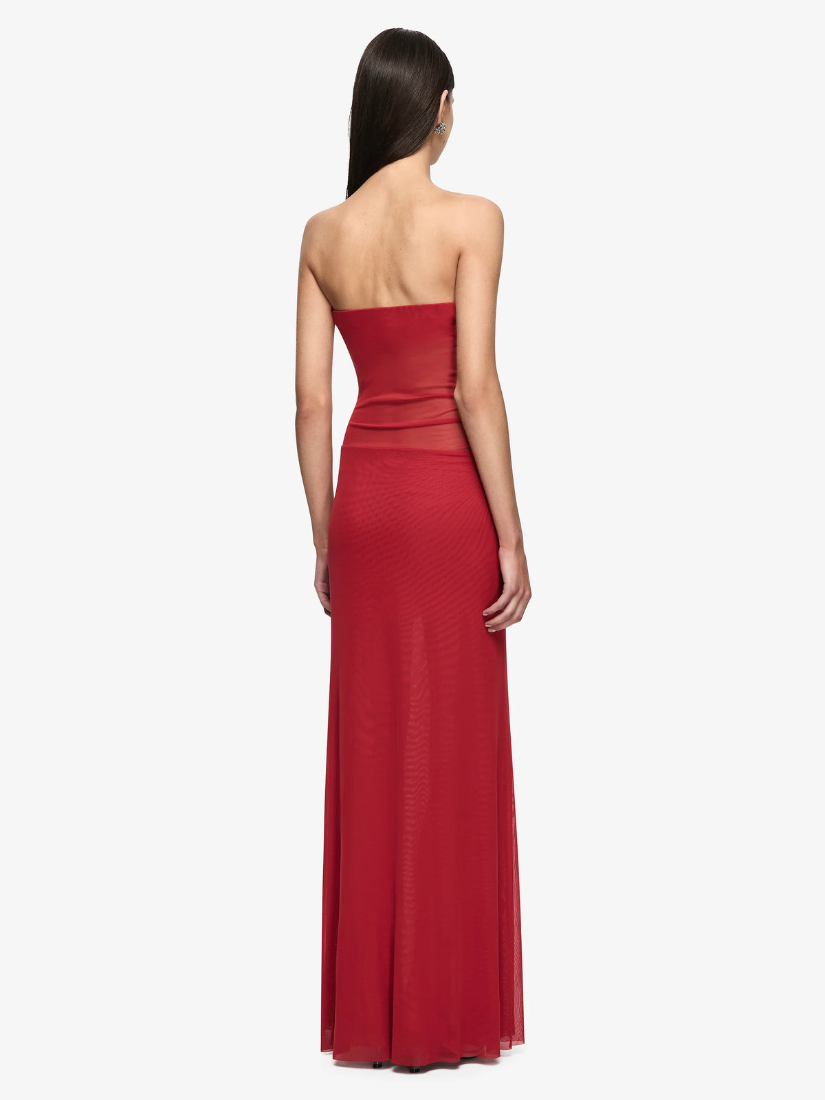 Isora Strapless Maxi Dress | Ruby Red
