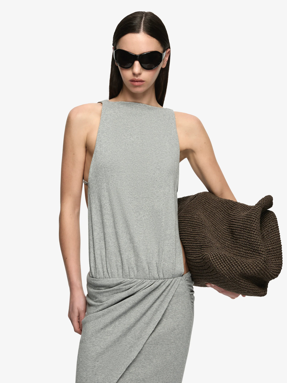 Nerida Asym Dress | Grey Marle