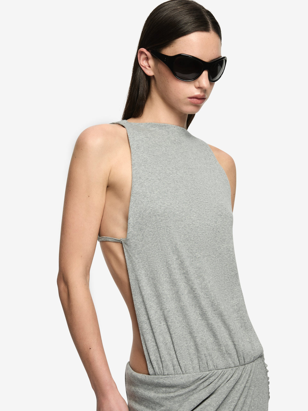 Nerida Asym Dress | Grey Marle