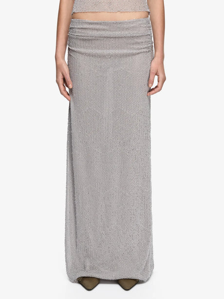 Emiko Maxi Skirt | Silver
