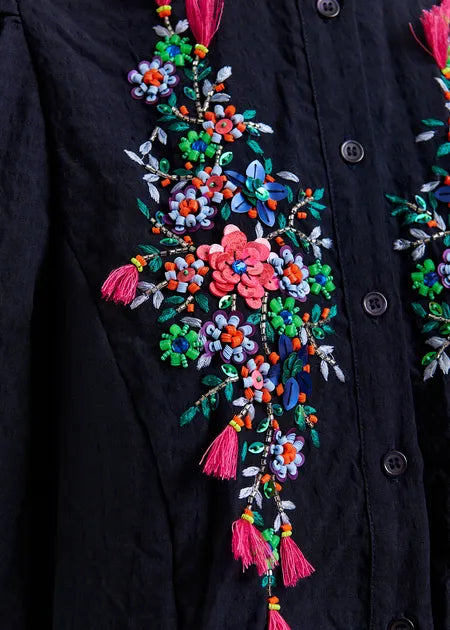 Heartfelt Sequin Shirt | Dark Blue
