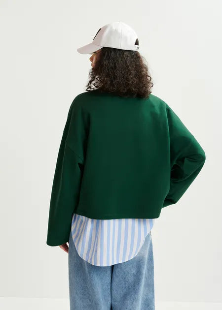 Hedance Embroidered Sweatshirt | Dark Green