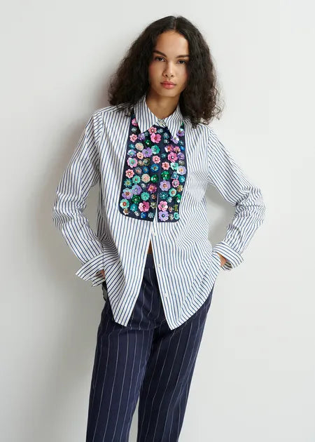 Horleans Flower Sequin Shirt | Multicoloured