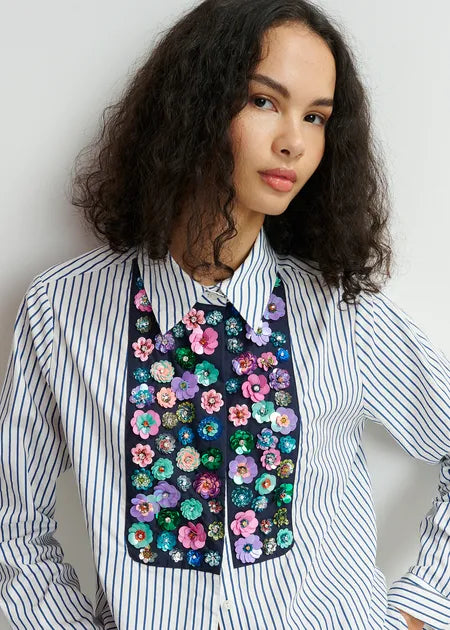 Horleans Flower Sequin Shirt | Multicoloured