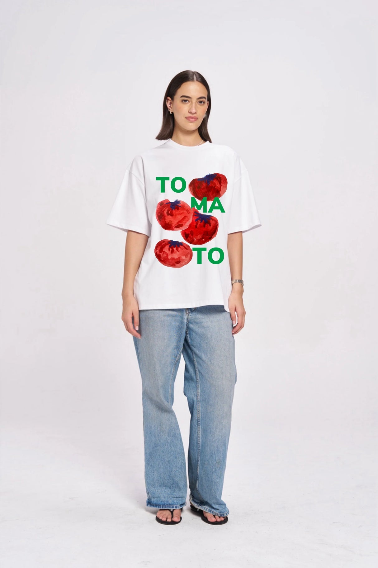 Tomato Oversized T-Shirt | White