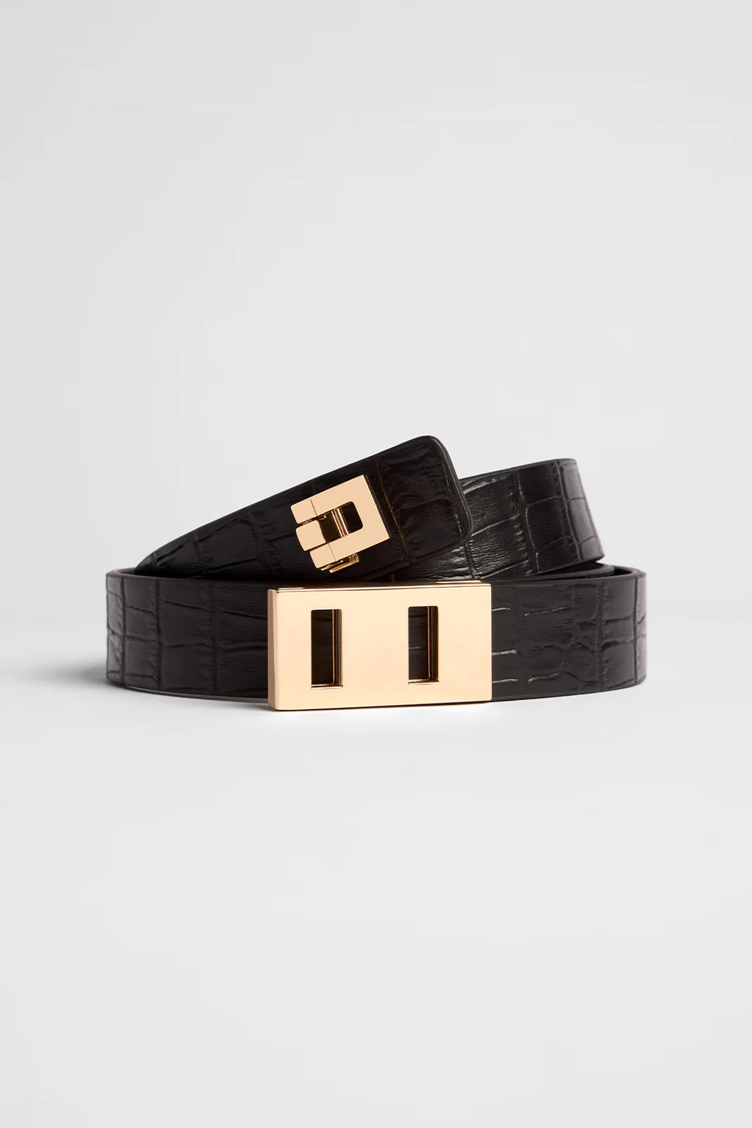 Paige Belt Croc | Black