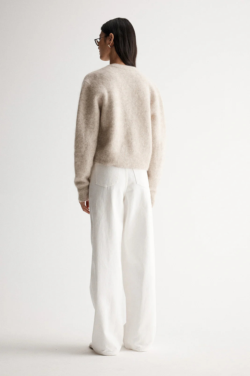 Abigail Knit Cardigan | White Marle