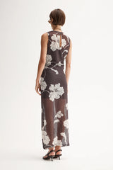 Lilian Maxi Dress | Chocolate Floral Print