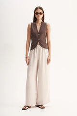 Lana Knit Vest | Chocolate